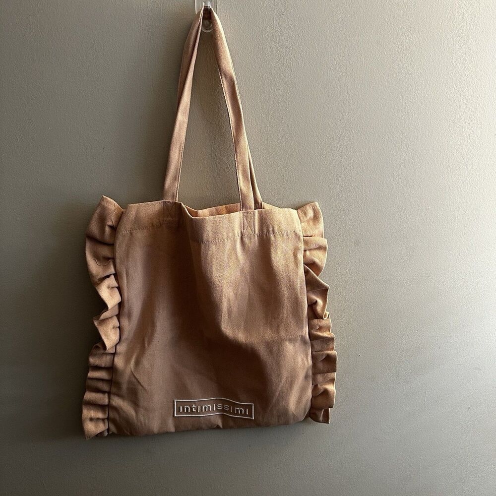 Intimissimi Tote Bag Pink Ruffle Canvas Tote Spring Festi